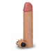 Реалистичная насадка на пенис с вибропулей Nature Extender Flesh (17,5 см)